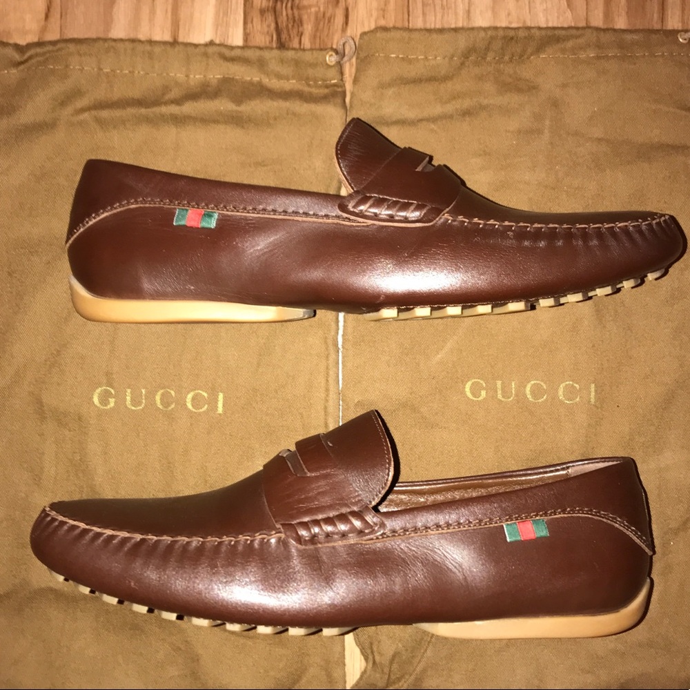 Gucci Brown Driver loafer Size 11 1/2